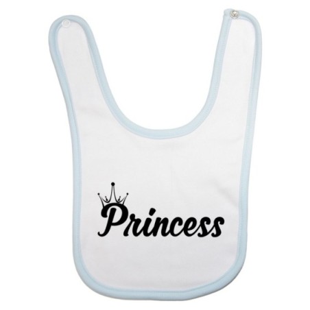 Bavaglino neonato personalizzabile con nome prince princess con corona Per la famiglia