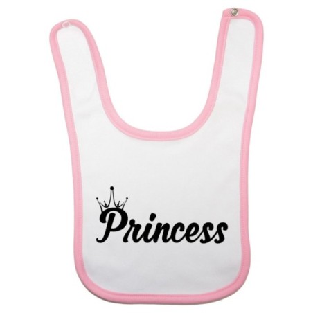 Bavaglino neonato personalizzabile con nome prince princess con corona Per la famiglia