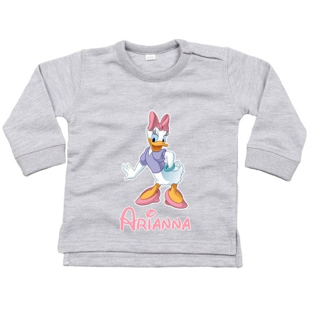 Felpa neonata personalizzata con nome paperina