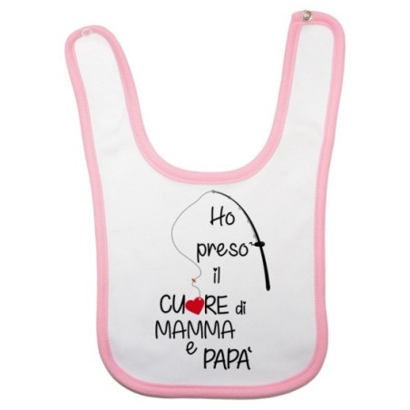 Bavaglino neonato ho preso il cuore di mamma e papà Per la famiglia