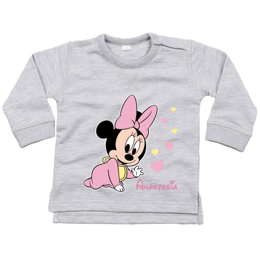 Felpa neonata personalizzata con nome baby minnie Cartoon
