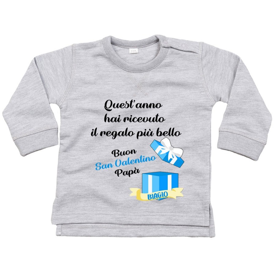 Felpa neonato quest'anno hai ricevuto il regalo più bello buon san valentino papà Love