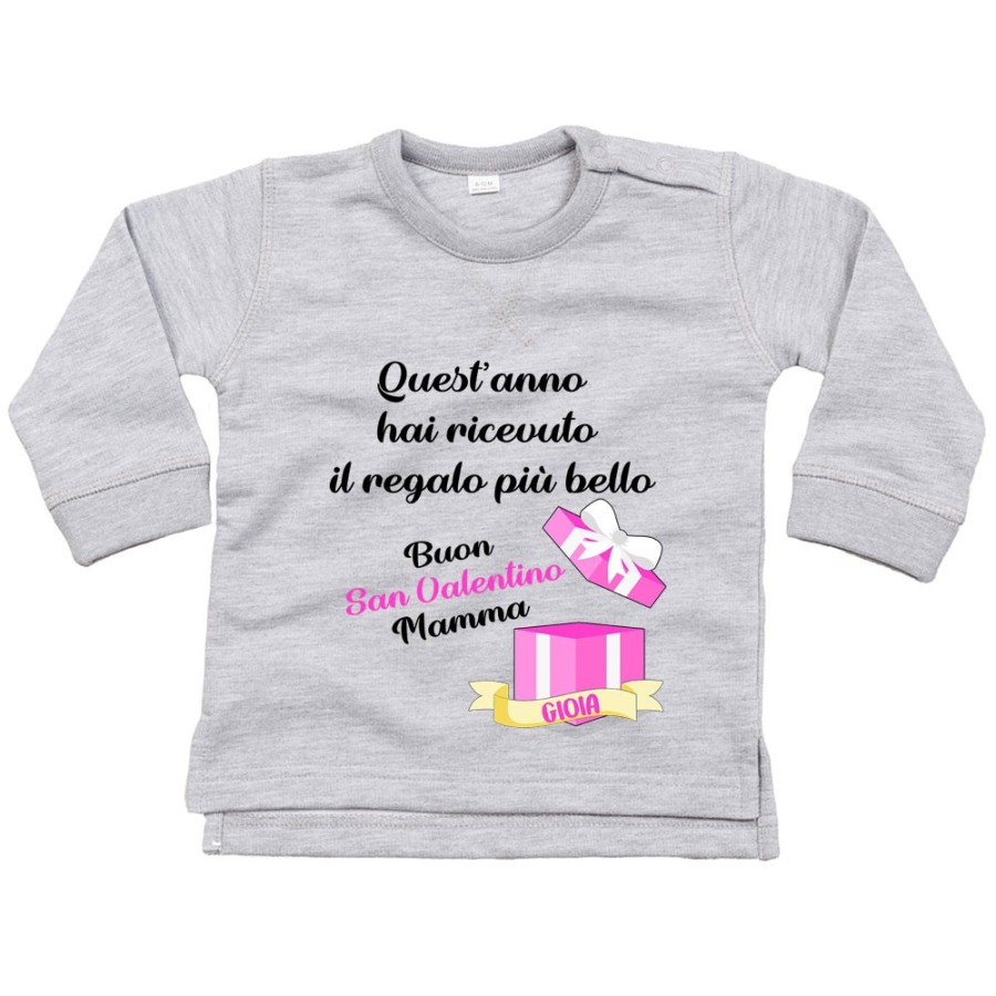 Felpa neonato quest'anno hai ricevuto il regalo più bello buon san valentino mamma Love