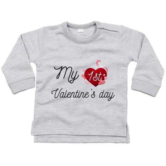 Felpa neonato my first valentine's day Love