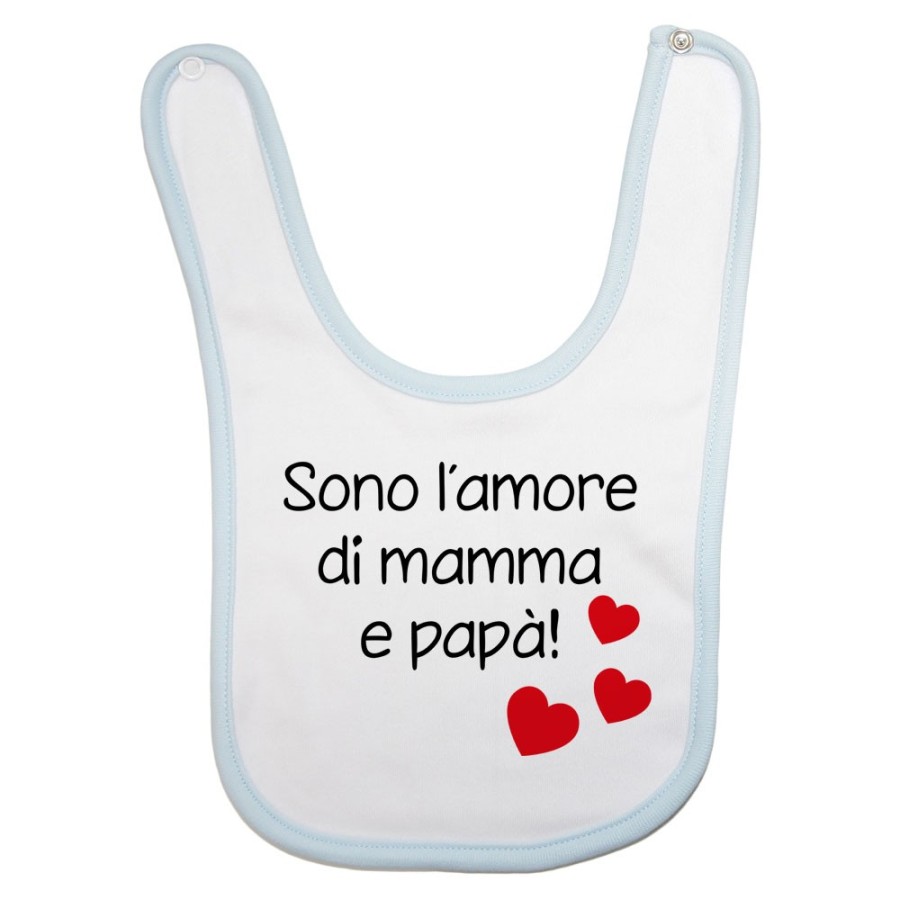 Bavaglino neonato sono l'amore di mamma e papà con cuoricini Per la famiglia