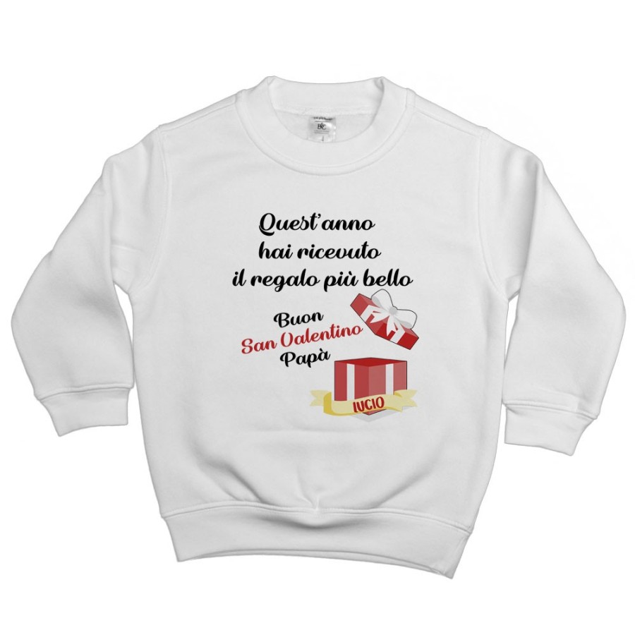 Felpa bambino quest'anno hai ricevuto il regalo più bello buon san valentino mamma Love