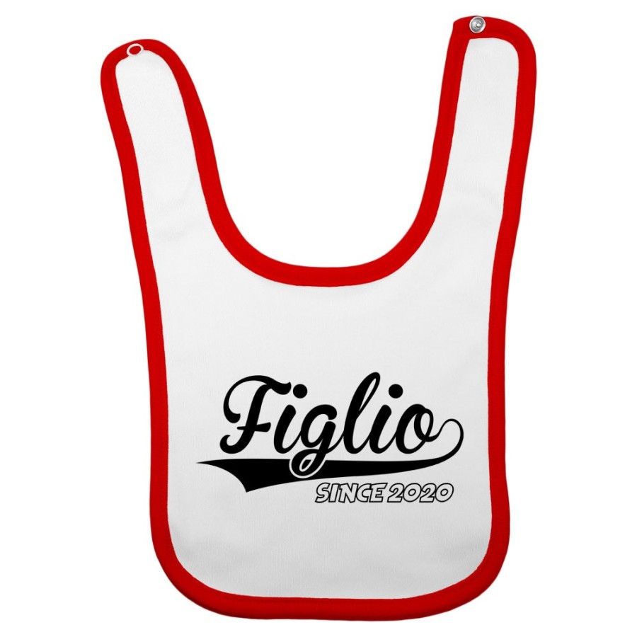 Bavaglino neonato personalizzato con anno figlio figlia since Per la famiglia