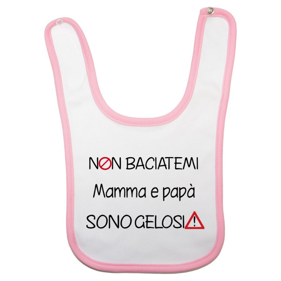 Bavaglino neonato non baciatemi mamma e papà sono gelosi Per la famiglia