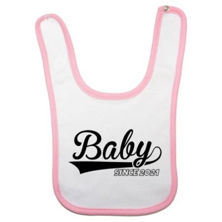 Bavaglino neonato personalizzato con anno baby since Per la famiglia