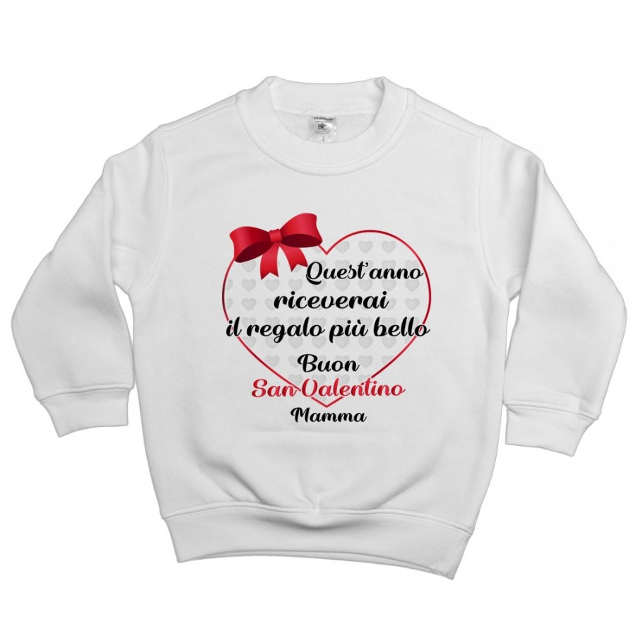 Felpa bambino quest'anno riceverai il regalo più bello buon san valentino mamma Love