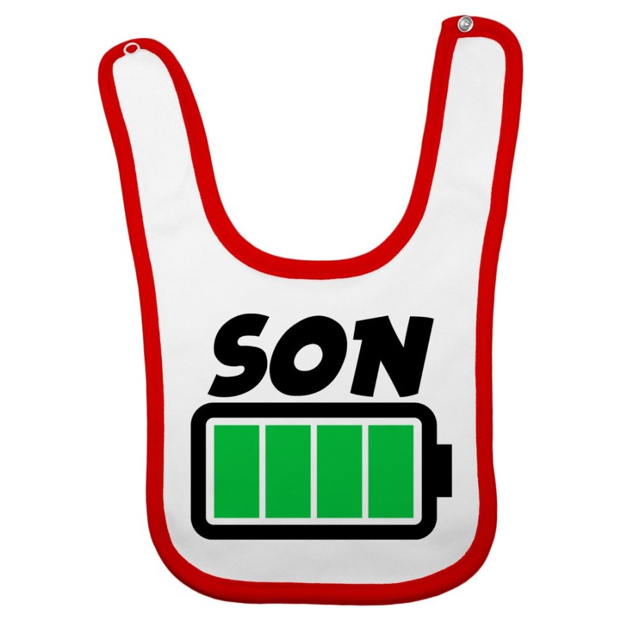 Bavaglino neonato super charged son super charged daughter Per la famiglia
