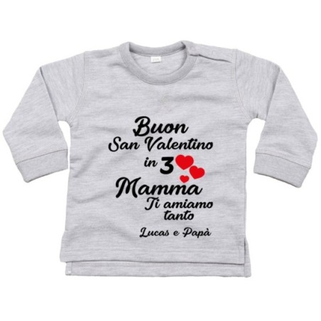 Felpa neonato personalizzato con nomi buon san valentino...