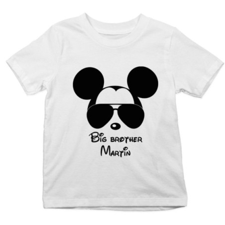 T-shirt bambino personalizzato con nome big brother mickey Per la famiglia
