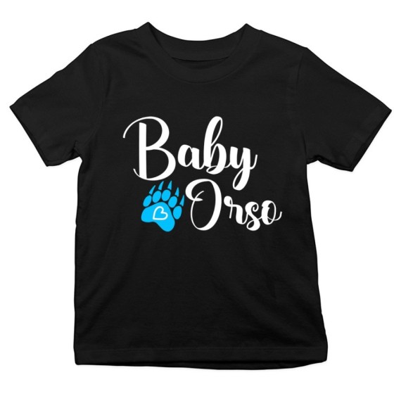 T-shirt bambino baby orso baby orsa con impronta Per la famiglia