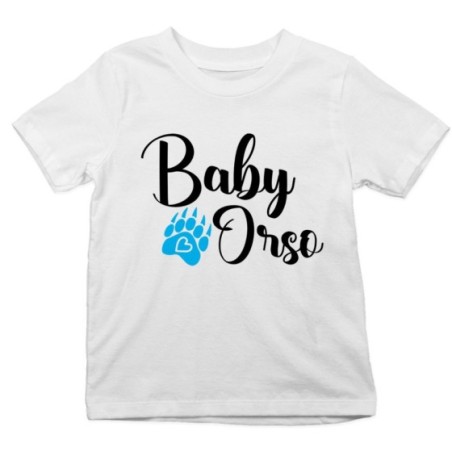T-shirt bambino baby orso baby orsa con impronta Per la famiglia