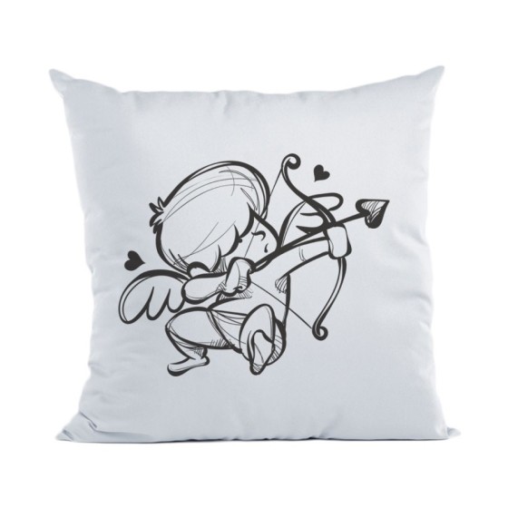 Cuscino personalizzabile con nome cupido stilizzato Love