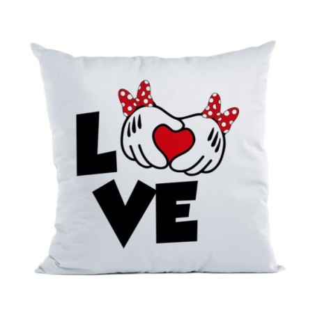Cuscino personalizzabile con nome love con fiocco