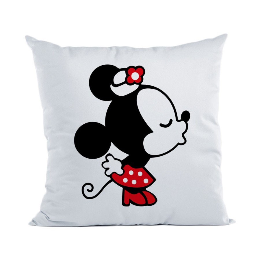 Cuscino personalizzabile con nome bacio di topolina Love