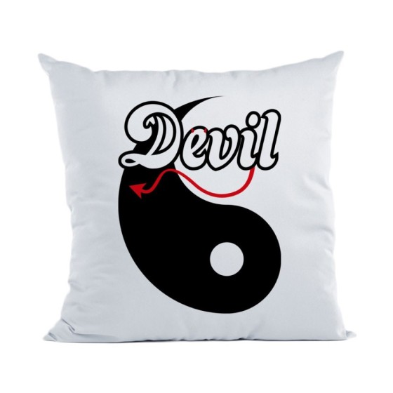 Cuscino personalizzabile con nome yin devil Love