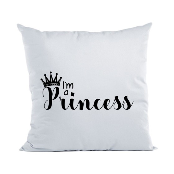 Cuscino personalizzabile con nome i'm a princess Love