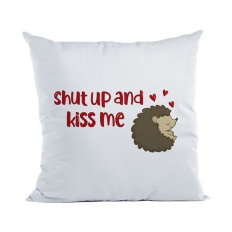 Cuscino personalizzabile con nome riccio shut up and kiss me
