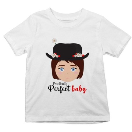 T-shirt bambina practically a perfect baby Per la famiglia