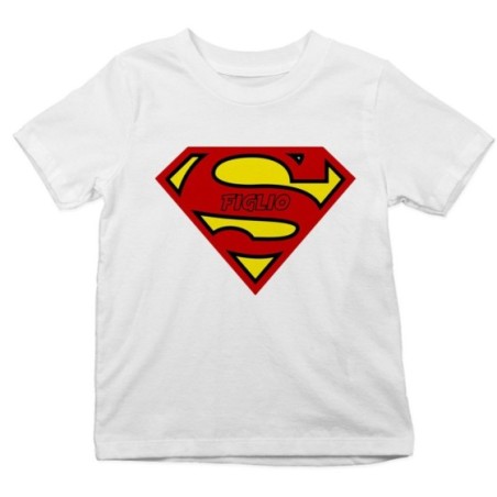 T-shirt bambino super figlio super figlia