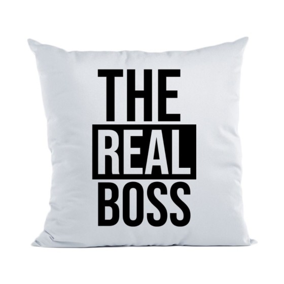 Cuscino personalizzabile con nome the real boss Love