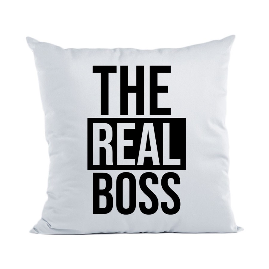 Cuscino personalizzabile con nome the real boss Love