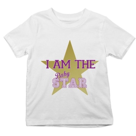 T-shirt bambina i am the baby star Per la famiglia