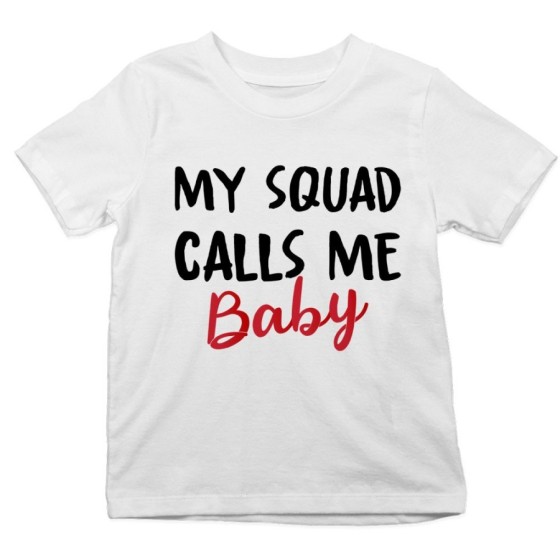 T-shirt bambino my squad calls me baby Per la famiglia