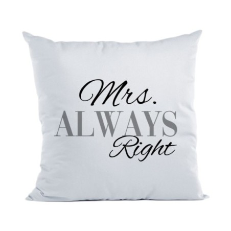 Cuscino personalizzabile con nome mrs always right