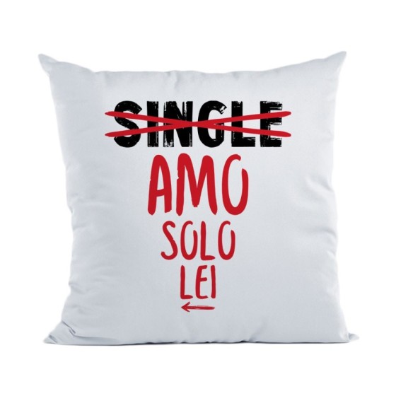 Cuscino personalizzabile con nome single amo solo lei Love