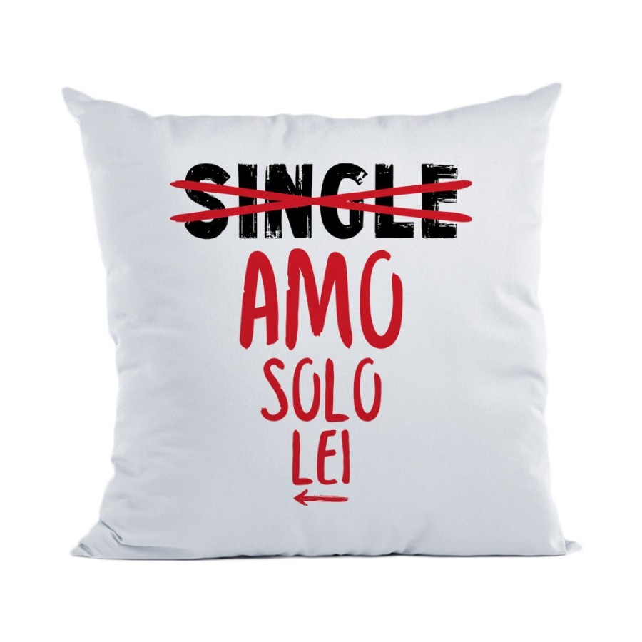 Cuscino personalizzabile con nome single amo solo lei Love
