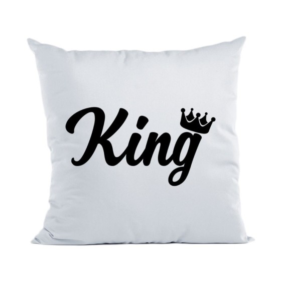 Cuscino personalizzabile con nome king con corona Love