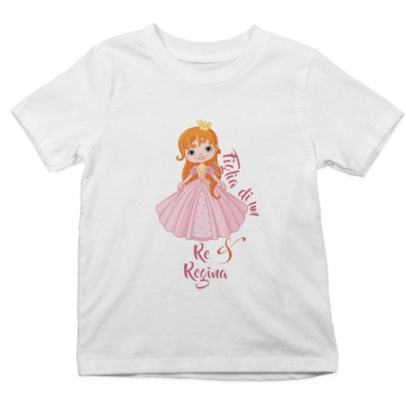 T-shirt bambina figlia di un re e regina royal