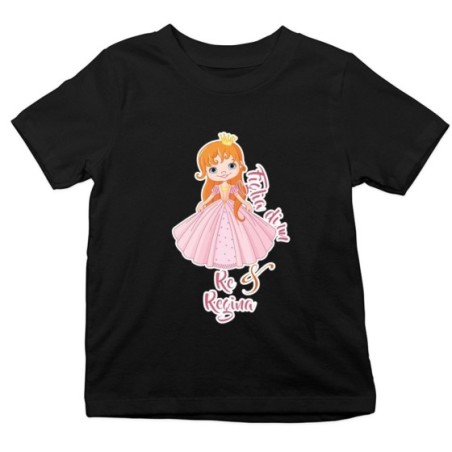 T-shirt bambina figlia di un re e regina royal Per la famiglia