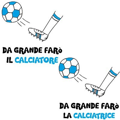 Da grande farò il calciatore bianco azzurro