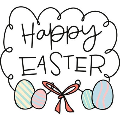 Happy easter uova e fiocchi