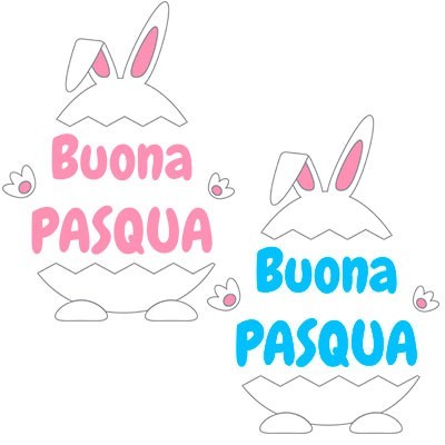 Buona pasqua ovetto con manine e orecchie