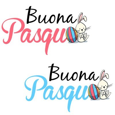 Buona pasqua coniglietto seduto