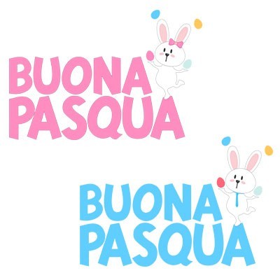 Buona pasqua con coniglietto giocoliere