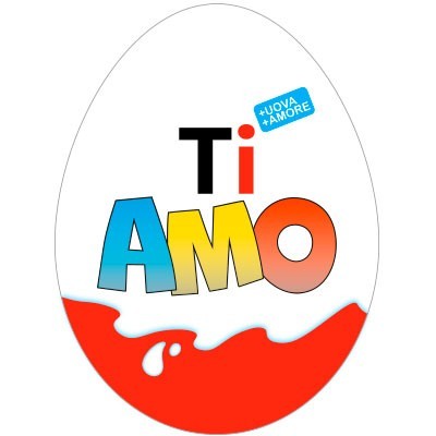 Forma di ovetto ti amo