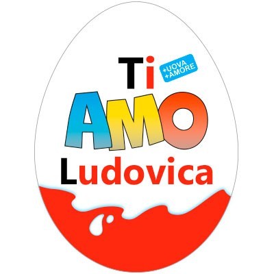 Forma di ovetto ti amo personalizzato con nome