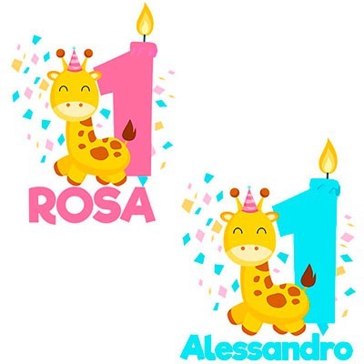 Festa a tema giraffa e coriandoli