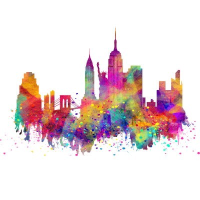 New york watercolor