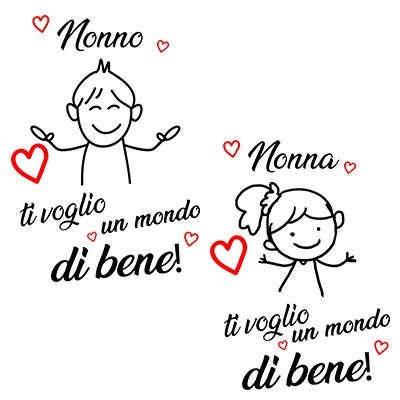 Nonno nonni ti voglio vi voglio un mondo di bene