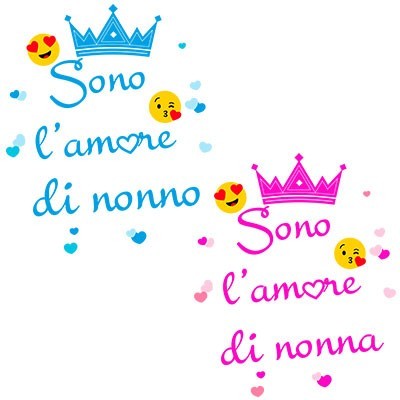 Sono l'amore di nonno dei nonni con corona e cuoricini