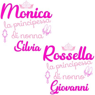 Personalizzata con nome sono la principessa di nonno di nonna