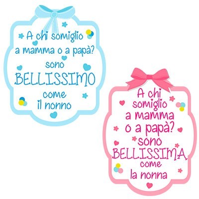 Personalizzabile con nome a chi somiglio a mamma o papà? sono bellissimo come il nonno i nonni